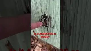 Wood siding or Asbestos siding&hellip; find a damaged spot or take a piece off.  Test with lab if needed.