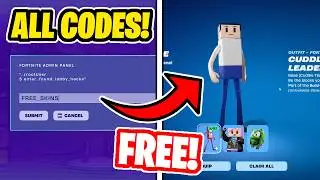 ALL ADMIN PANEL CODES IN FORTNITE! (FREE SKINS, FREE SPRITES AND FREE GIZMOS)
