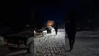 Moving lada in -26°C norway