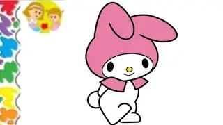 Melody drawing❤️❤️❤️💞| esay melody  |kidsart colouring cute easy melody drawing tutorials