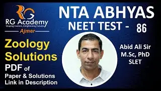 Zoology Solutions:NTA NEETTest 86