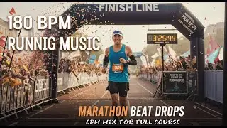 마라톤 풀코스 42.195km 180bpm EDM 믹스 3시간 35분 (Full marathon EDM music 3h35m 180bpm)