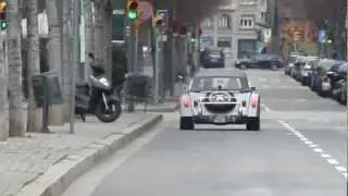 MORGAN Roadster driving in Barcelona