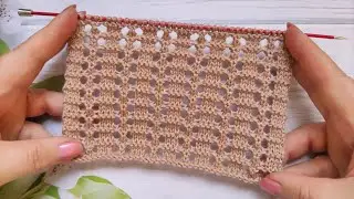 Simple Eyelet Stitch | Einfaches Lochmuster stricken | Punto Occhielli Semplice| Punto Ojales Simple
