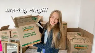 moving vlog pt 1! unpacking my new room