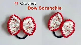 Cutest Crochet Bow Scrunchie 🎀 | Hair Tie You&rsquo;ll Love!