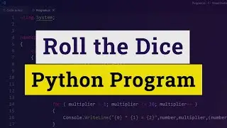Python Roll the Dice Program