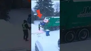 Garbage Trucks Keep Coming No Matter the Weather in canada #garbagetruck #canada #recycle