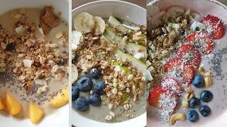 3 Wholesome Nutty SMOOTHIE BOWLS Recipes || BREAKFAST IDEAS | Slow living kitchen
