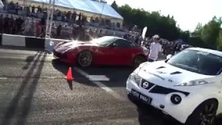 Nissan Juke R VS  Ferrari 599 GTO
