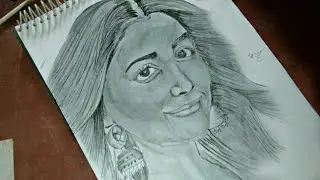 Pooja Hedge drawing by Sai Yangyadatta