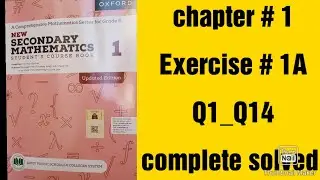 oxford new secondary mathematics students course book 1 | grade 6| updated edition || Exercise 1A