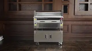 🔥 800&deg;C Commercial BBQ Grill | Dual-Zone Searing & Space-Saving Design