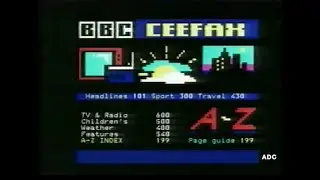 BBC2 trailers, Ceefax & learning zone link announcer Malcolm Eynon 16th September 2001