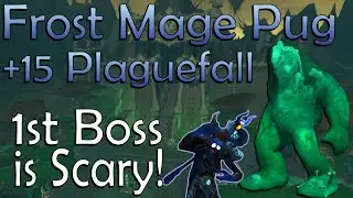 Frost Mage Pugging M+15 Plaguefall Spicy 1st boss!!