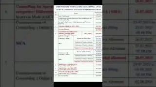 TANCET2023 COUNSELING SCHEDULE #tancet2023 #mba #mca