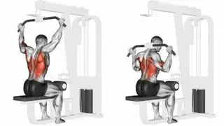 Behind the Neck Lat Pulldown Double Overhand