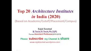 Top 20 Architecture Institutes in India 2020