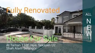 Freshly Renovated & Move-In Ready, End Lot Home for Sale – Taman TTDI Jaya, Seksyen U2, Shah Alam
