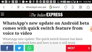 WhatsApp&rsquo;s new update on Android beta comes with quick switch feature from voice to video