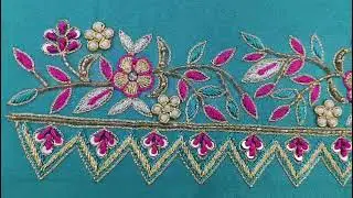 Handcrafted maggam work blouse