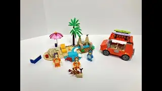 Lego Bluey 11202 Bluey's Beach & Family Car Trip - Speed Build