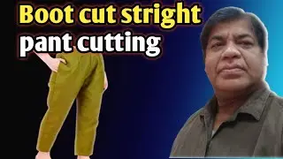 Straight pant cutting and stitching | Boot cut stright pant cutting 