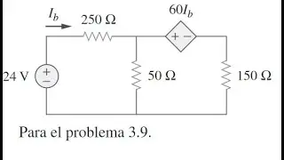 Analisis nodal Ejercicio 3.9 - leyes de corrientes de kirchhoff - LCK - fuente dependiente