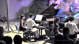 Poros Piano Academy 2012 - Bach Triple Concerto - Dimitris, Grigoris, Fountas