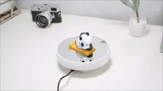 Multi-purpose Mirror Electric Rotating Disc Battery / USB Powered Photography Live Display Stand