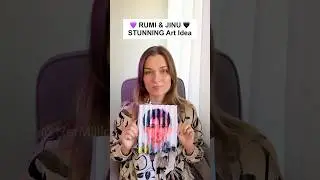 Rumi & Jinu 💜🖤 KPOP DEMON HUNTERS ✨ Amazing DIY Hack #art #diy #drawing