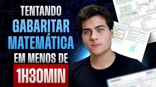 Tentando GABARITAR MATEM&Aacute;TICA do Enem em MENOS DE 1h30min (Resolu&ccedil;&atilde;o REAL na pr&aacute;tica)