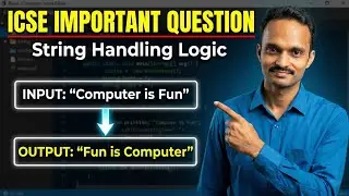 Reverse Words in a String in Java | ICSE Class 10 Important Question | String handling in Java