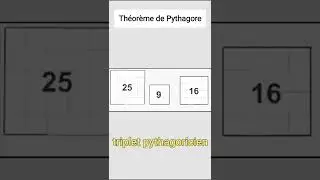 triplet pythagoricien (th&eacute;or&egrave;me de Pythagore) #maths #geometry