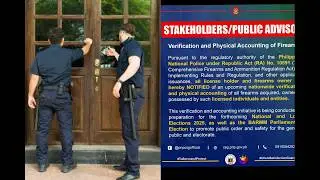 FEO PNP MEMO NOV 8, 2024 PUBLIC ADVISORY verification and physical accounting of FA new updates