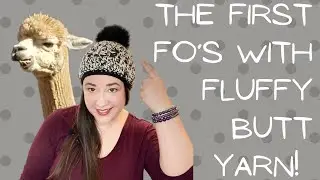 AAAHHH! I'm excited to show you my first 5 Finished Objects made with FLUFFY BUTT YARN