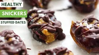 Chocolate Peanut Covered Snickers Stuffed Dates| Hoo sooo good!!!!!