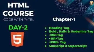 HTML Heading Tags & Formatting Tag ||  Complete HTML Course with Notes in [HINDI]