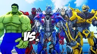 THE INCREDIBLE HULK VS OPTIMUS PRIME, BUMBLEBEE, STINGER, LOCKDOWN, DRIFT