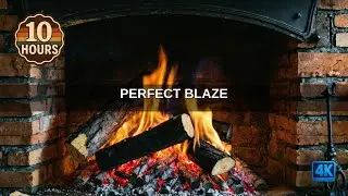 Vintage Brick Fireplace Ambient Background | 10 Hours Loop