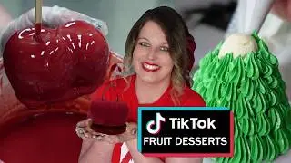 Создание вирусных рождественских десертов из TikTok (вишневая рождественская елка🎄)