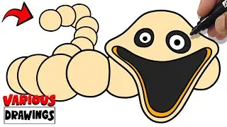 How to Draw HUNGRY WORM - ROBLOX