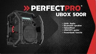 PerfectPro UBOX 500R Bouwradio: BLUETOOTH, DAB+, FM, AUX In, USB-speler