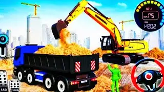 Mega City Construction Simulator 3D - Real Road Builder & Excavator Crane Trucks - Android Gameplay