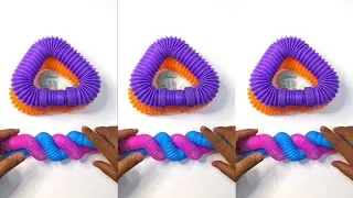 POP Tube Happy ASMR | Chill DIY Moments 🌈😌#asmr, #relaxing, #poptubesound, #diy, #creative, #shorts