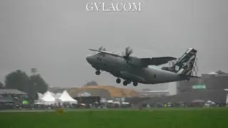 Amazing Italian Air Force C-27J Spartan Display in the rain at Airpower 2024