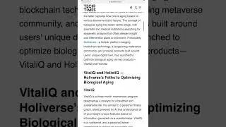 Holiverse uses cutting-edge technology to analyze how your body is aging