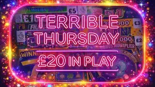 Thursday isn&rsquo;t terrific complete with a new card #scratchcards #lottery #win #fyp 