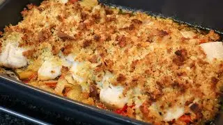 Filetes de Pescada Assados no Forno com Crosta de Broa
