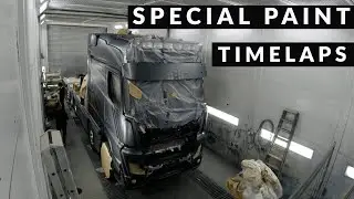 Special Paint op Mercedes MONSTERTRUCK! Timelapse Spuitwerk van een TE gek MW design!